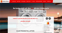 Desktop Screenshot of elektroklausgmbh.de